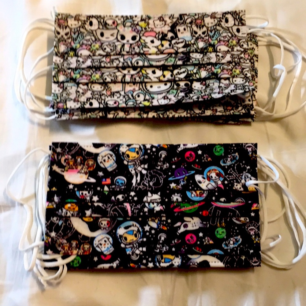 Tokidoki disposable masks 5 space & 5 hello kitty